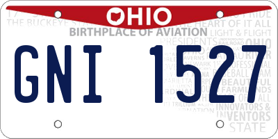 OH license plate GNI1527