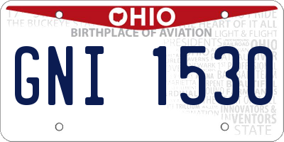OH license plate GNI1530