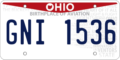 OH license plate GNI1536