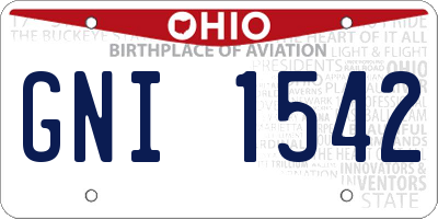 OH license plate GNI1542