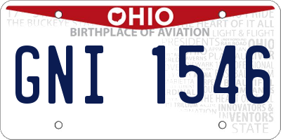OH license plate GNI1546