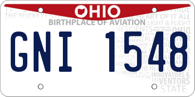 OH license plate GNI1548