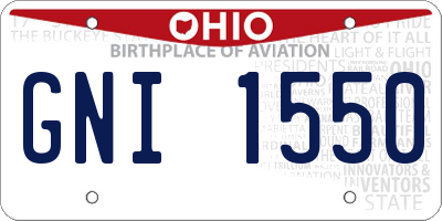 OH license plate GNI1550