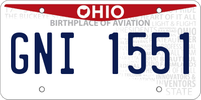 OH license plate GNI1551