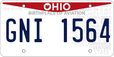 OH license plate GNI1564