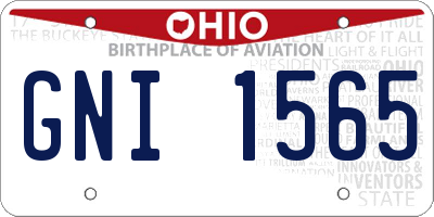 OH license plate GNI1565