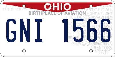 OH license plate GNI1566