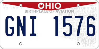 OH license plate GNI1576
