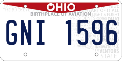 OH license plate GNI1596