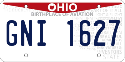 OH license plate GNI1627