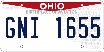 OH license plate GNI1655
