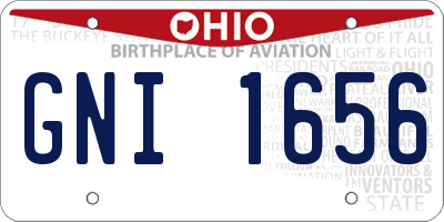 OH license plate GNI1656