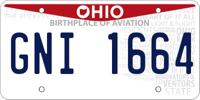OH license plate GNI1664