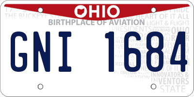 OH license plate GNI1684