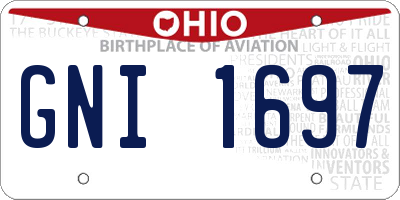 OH license plate GNI1697