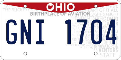 OH license plate GNI1704
