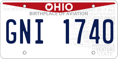 OH license plate GNI1740
