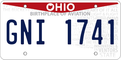 OH license plate GNI1741