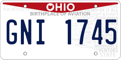 OH license plate GNI1745