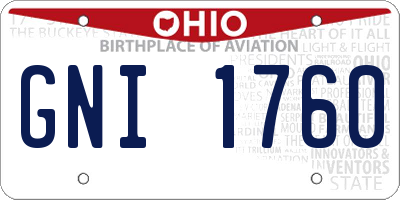 OH license plate GNI1760
