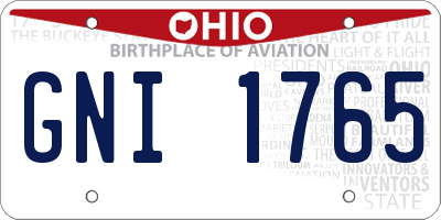 OH license plate GNI1765
