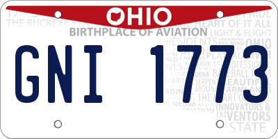 OH license plate GNI1773