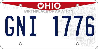 OH license plate GNI1776