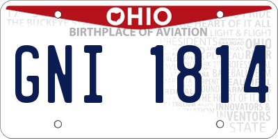 OH license plate GNI1814