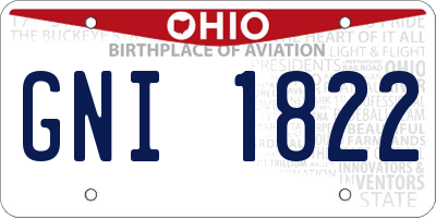 OH license plate GNI1822