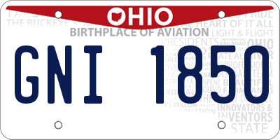 OH license plate GNI1850