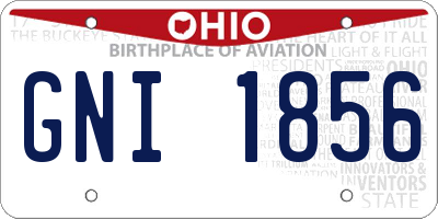OH license plate GNI1856