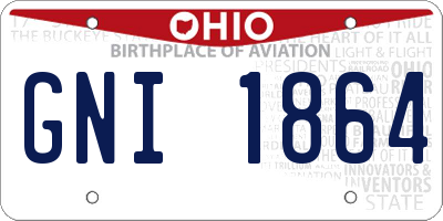 OH license plate GNI1864