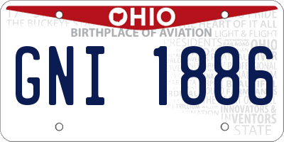 OH license plate GNI1886