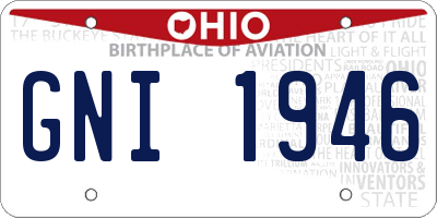 OH license plate GNI1946