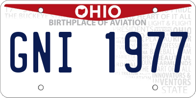 OH license plate GNI1977