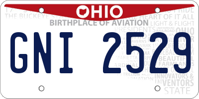 OH license plate GNI2529