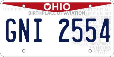 OH license plate GNI2554