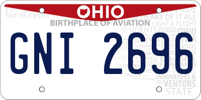 OH license plate GNI2696