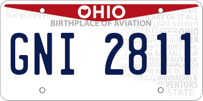 OH license plate GNI2811