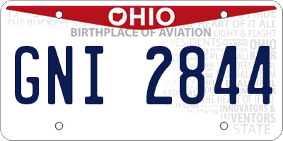 OH license plate GNI2844