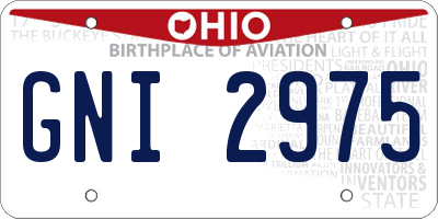 OH license plate GNI2975