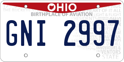 OH license plate GNI2997