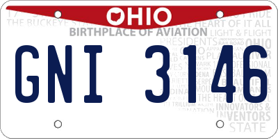 OH license plate GNI3146