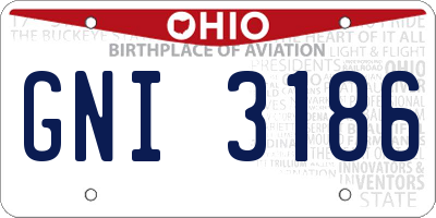 OH license plate GNI3186