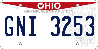 OH license plate GNI3253
