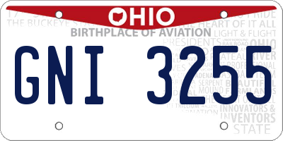 OH license plate GNI3255