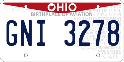 OH license plate GNI3278