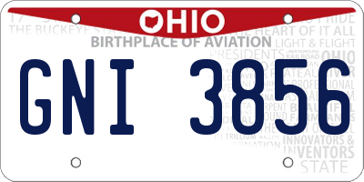 OH license plate GNI3856