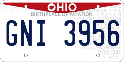 OH license plate GNI3956