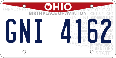 OH license plate GNI4162